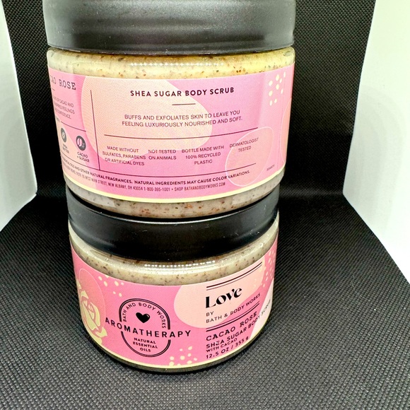 Bath & Body Works Other - Aromatherapy LOVE Cacao Rose Shea Sugar Body Scrub X 2 NWT BBW